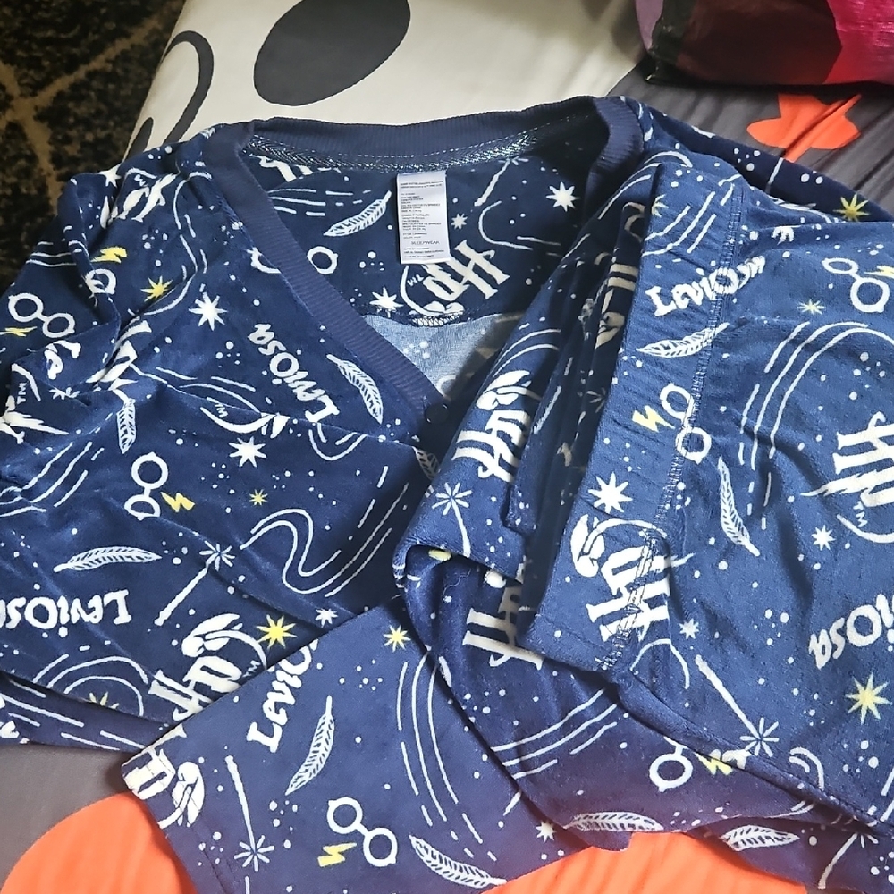 Harry Potter Navy Cosmic Pattern Pajama Set